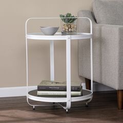 Vimmerly Glass Top End Table