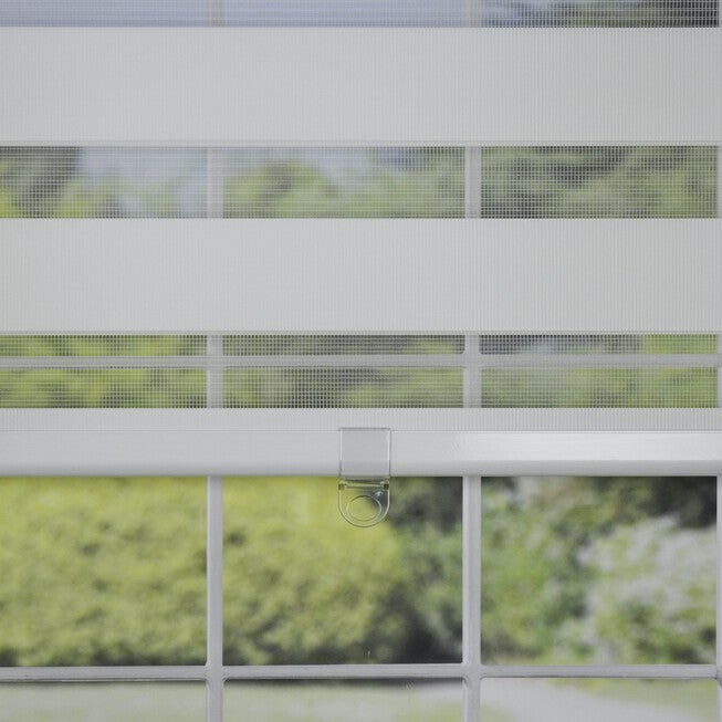 Cordless Zebra Slimline Privacy Window Shade Window, , alternate image number 3