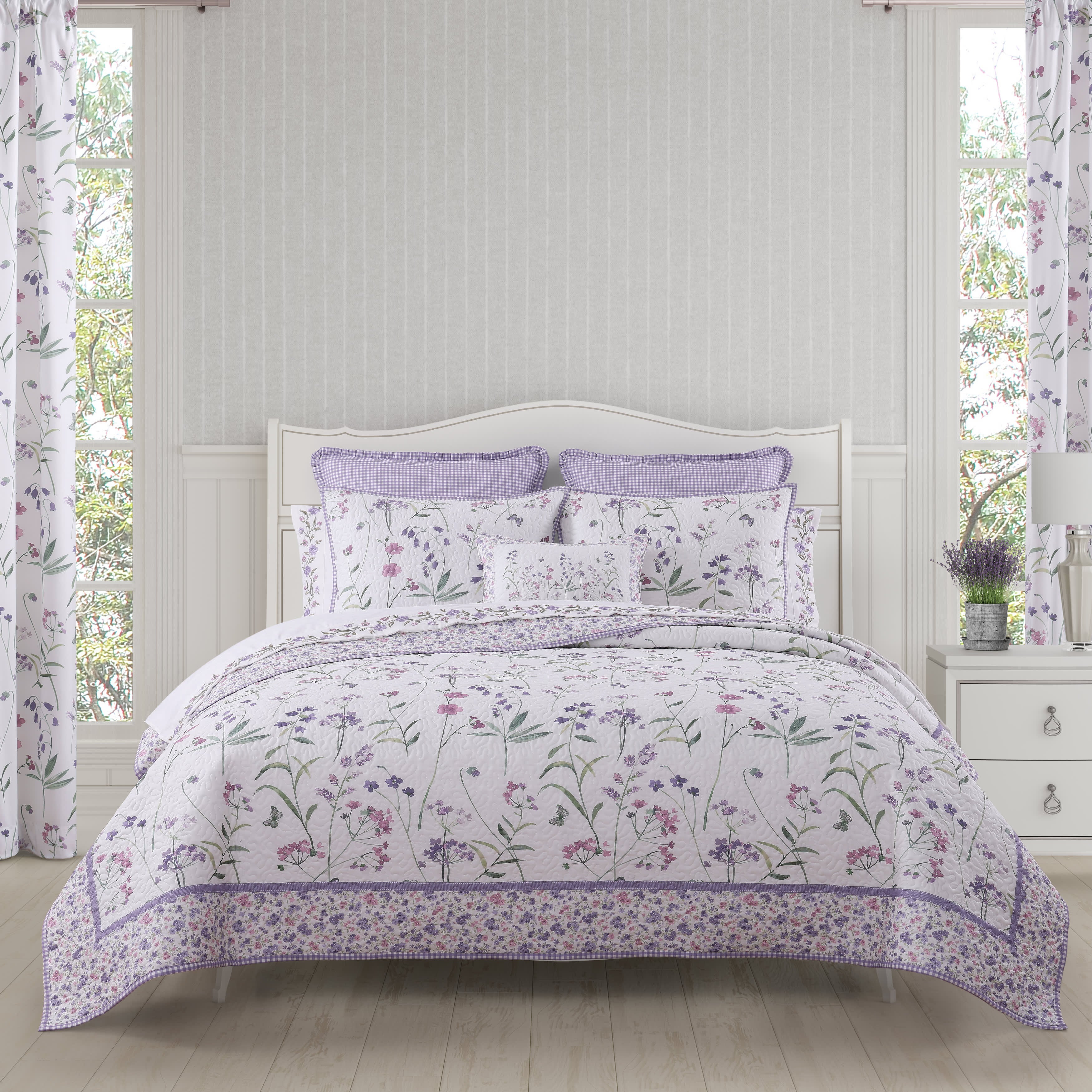 Nola 3 Piece Quilt Set, LILAC, hi-res image number 0