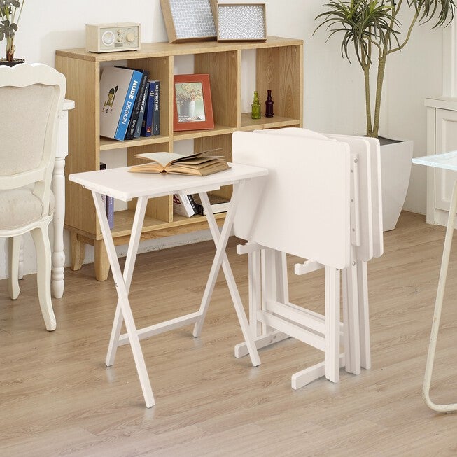 5pcs Tray Table Set - White, , alternate image number 6