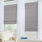 Cordless Large Fold Woven Blackout Roman Shade, SILVER, hi-res image number null