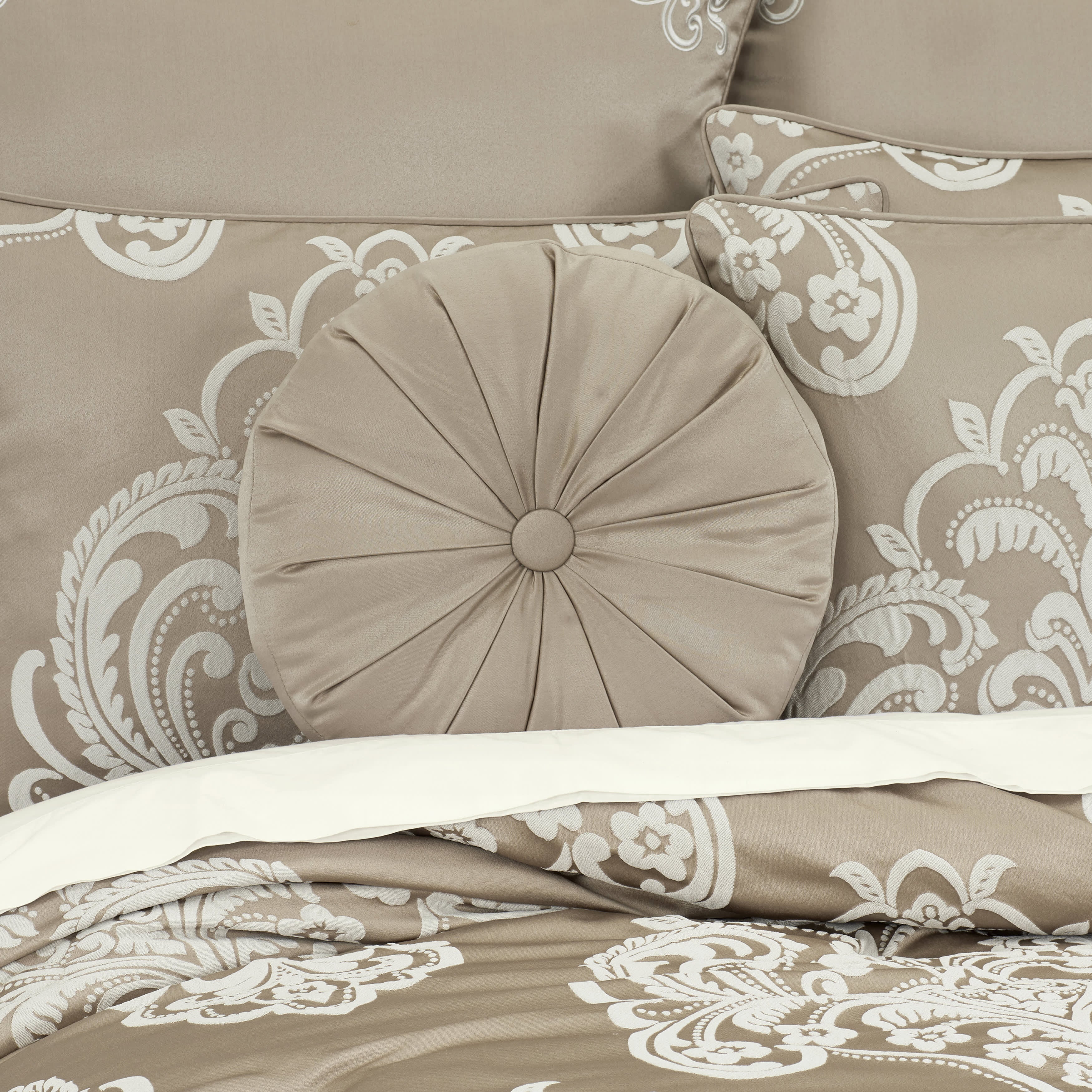 Potenza Sand Round Decorative Throw Pillow, SAND, alternate image number null