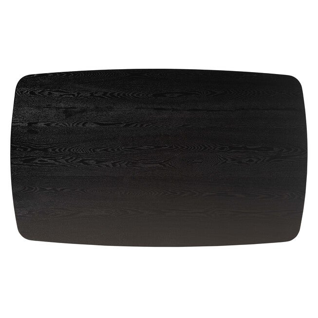 Flora Mid-Century Modern Black Finished Wood Dining Table, , alternate image number 20
