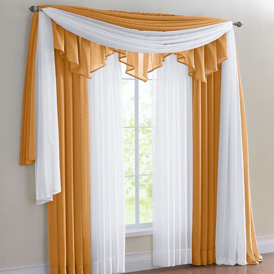 BH Studio Sheer Voile Ascot Valance, 