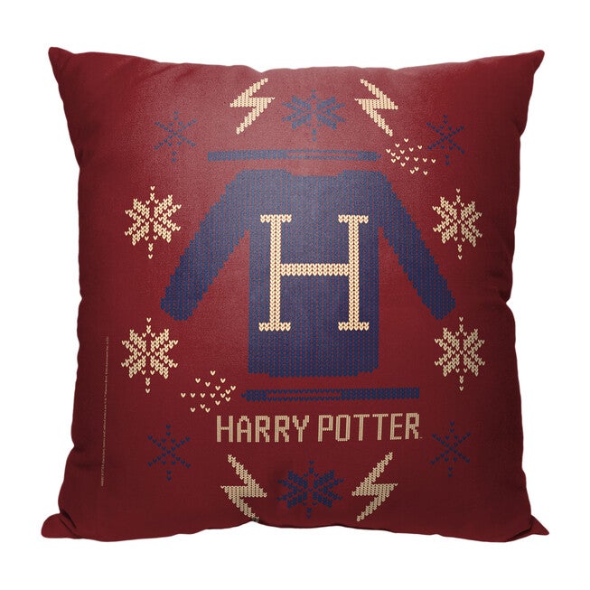 Wb Harry Potter Harrys Sweater Printed Throw Pillow, O, hi-res image number null