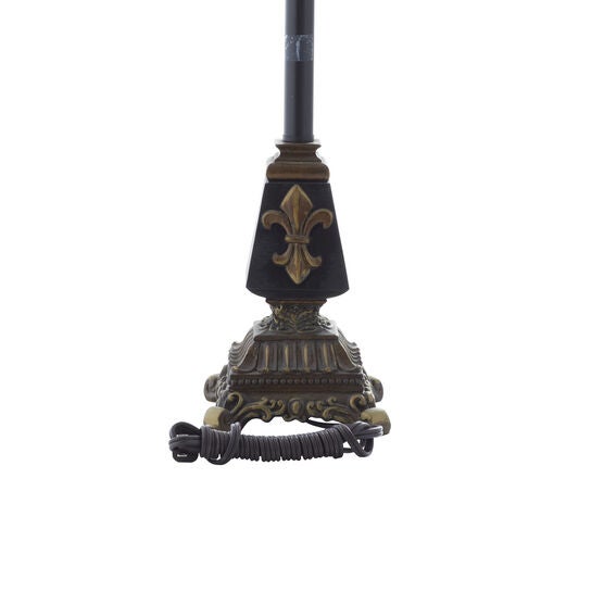 Tuscan Black Polystone Fleur-De-Lis Buffet Lamp, , alternate image number null