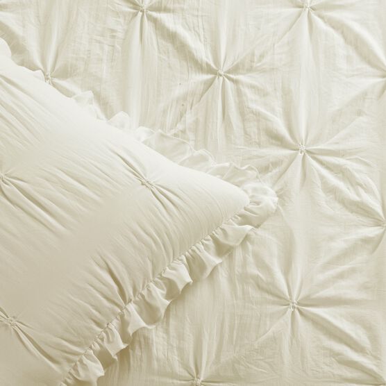 Ravello Pintuck Ruffle Skirt Bedspread 3 Pc Set, , alternate image number null