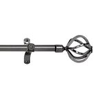 Metallo Decorative Rod And Finial Carrera, BRUSHED NICKEL, hi-res image number null