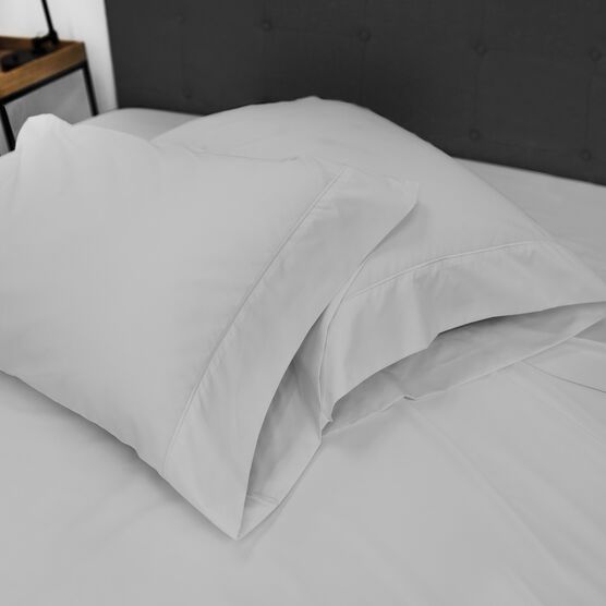 SensorPEDIC Ice Cool 400 Thread Count Cotton-Rich Grey Sheet Set, , alternate image number null