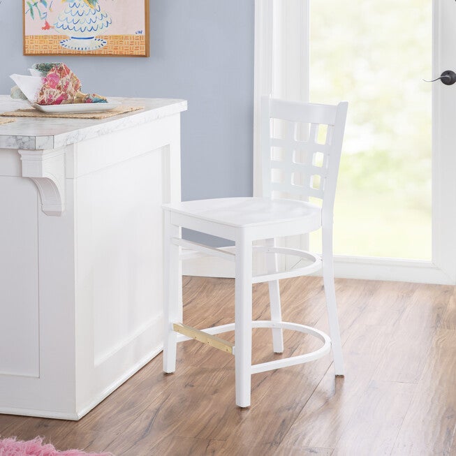 Lola Counter Stool White Set of 2, , alternate image number null