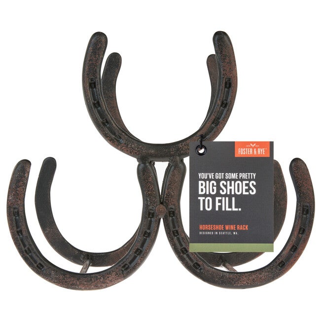 Horseshoe 3 Bottle Metal Wine Rack, , alternate image number null