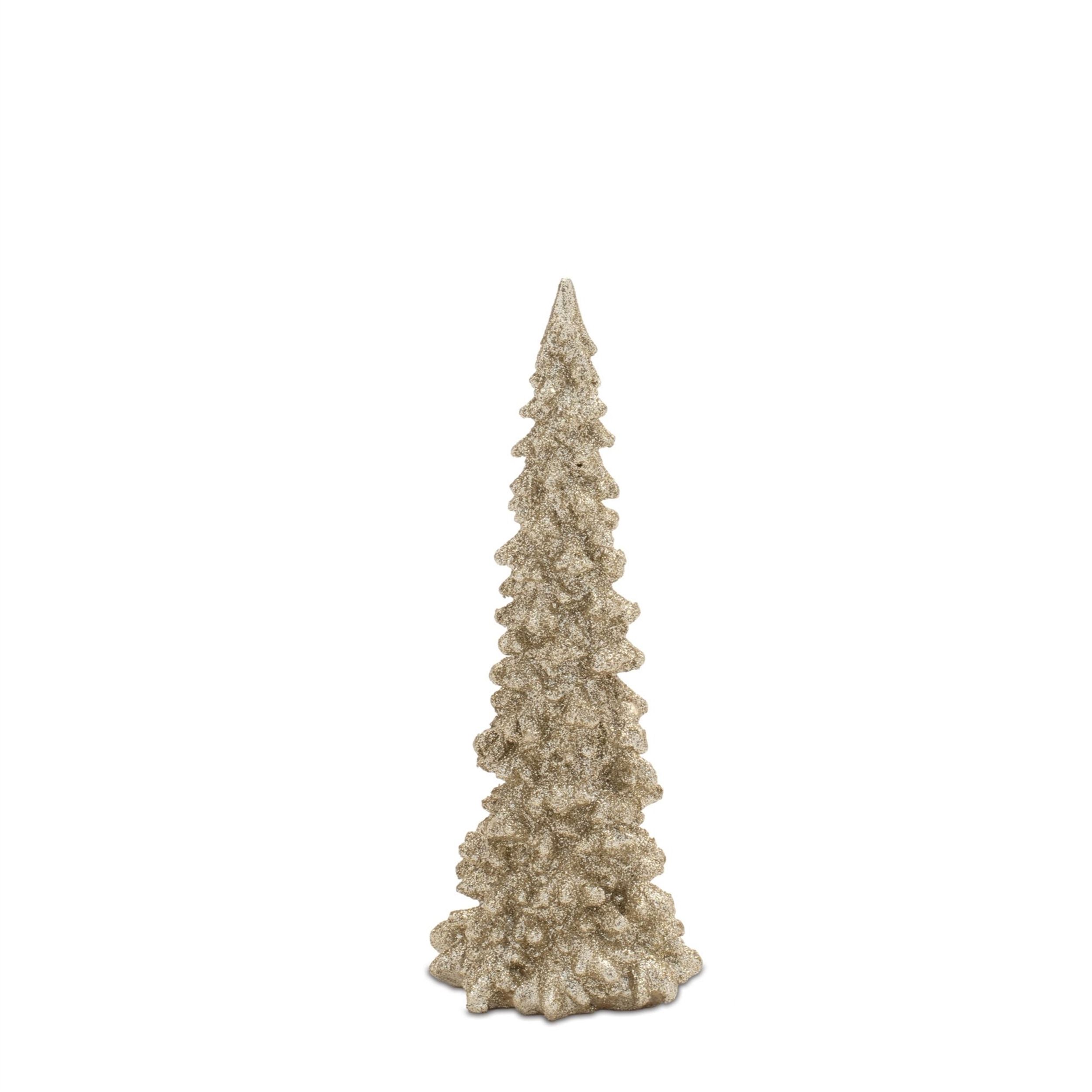 Glittered Pine Tree (Set of 3), GOLD, alternate image number 4
