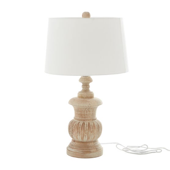 Brown Wood Traditional Table Lamp, , alternate image number null