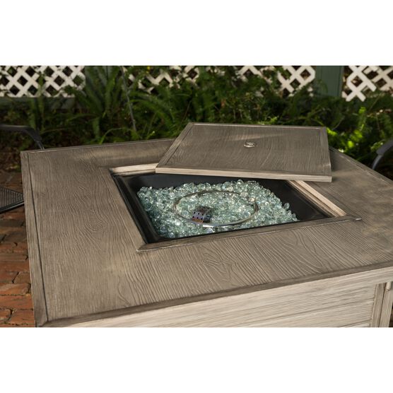Langhorne Square Aluminum LPG Fire Pit in Barnwood, , alternate image number null