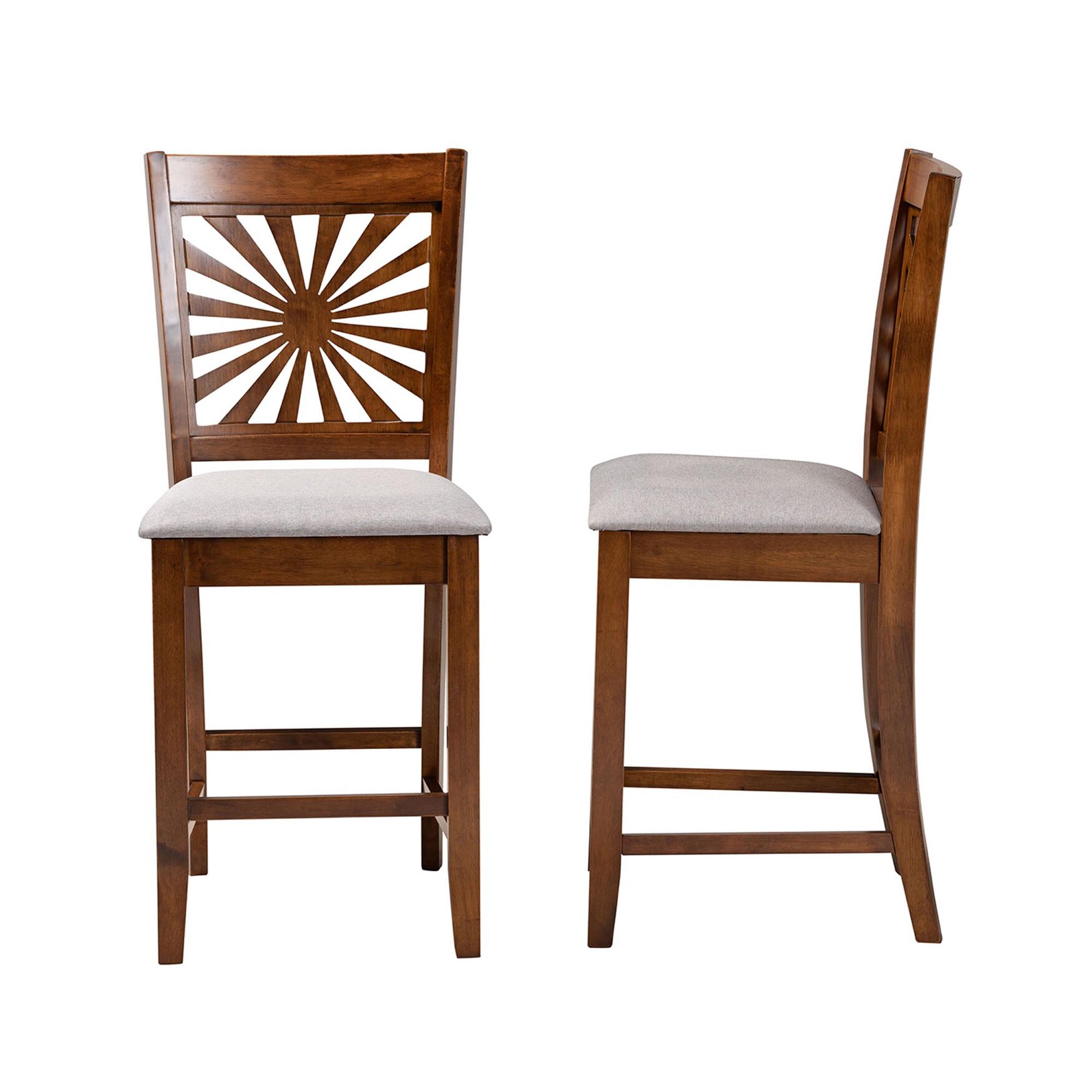 Olympia Modern Beige Fabric And Espresso Brown Finished Wood Counter Stool, , alternate image number 16