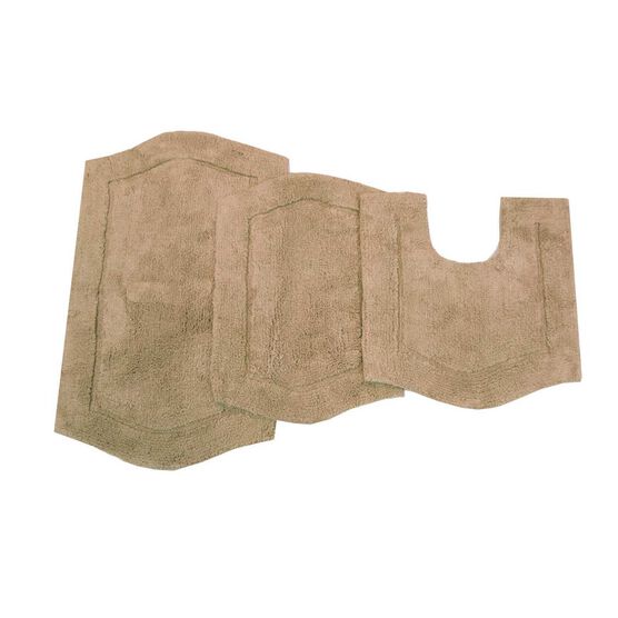 Waterford 3-Piece Set Bath Rug Collection, LINEN, hi-res image number null