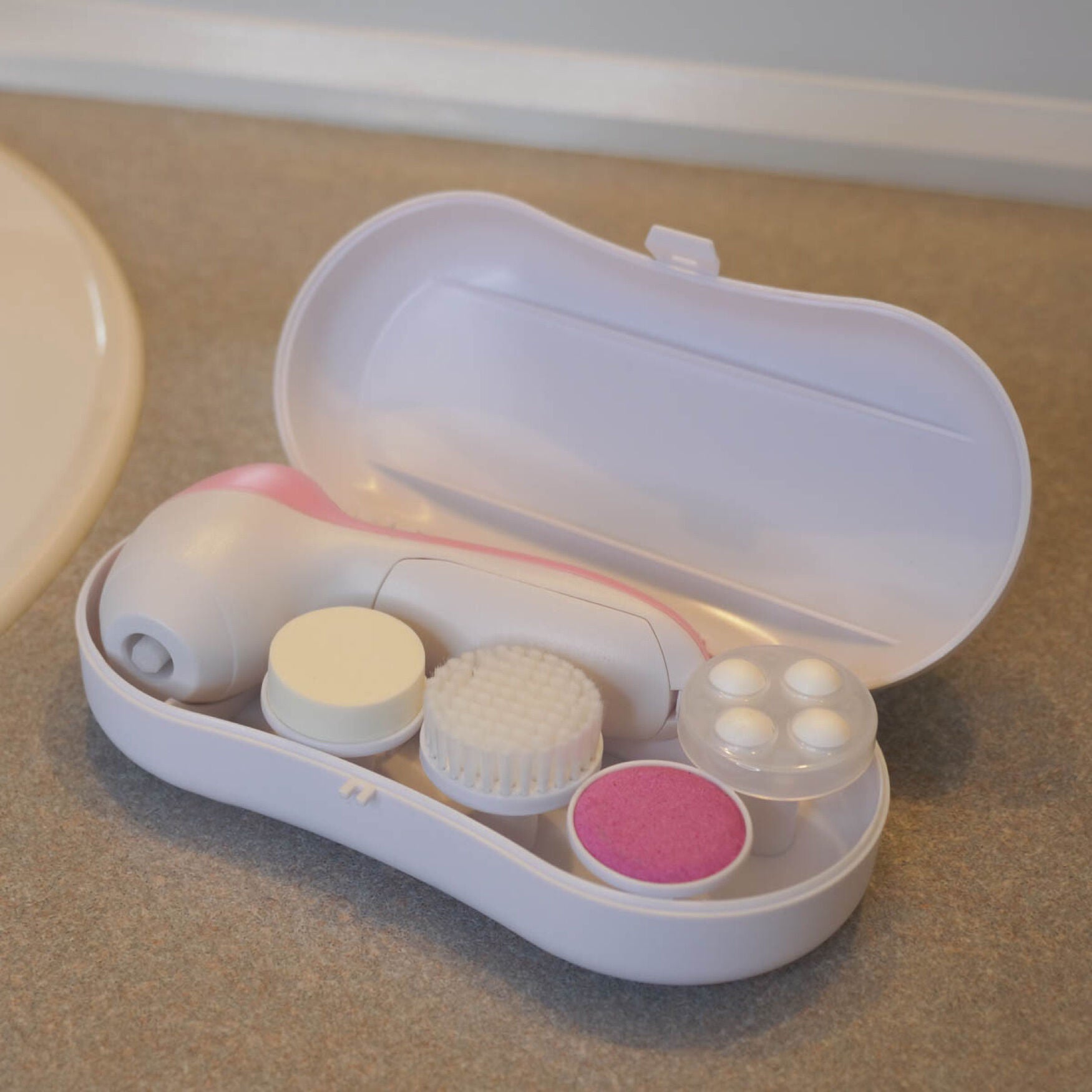 4-in-1 Facial Cleansing System, WHITE PINK, hi-res image number 0