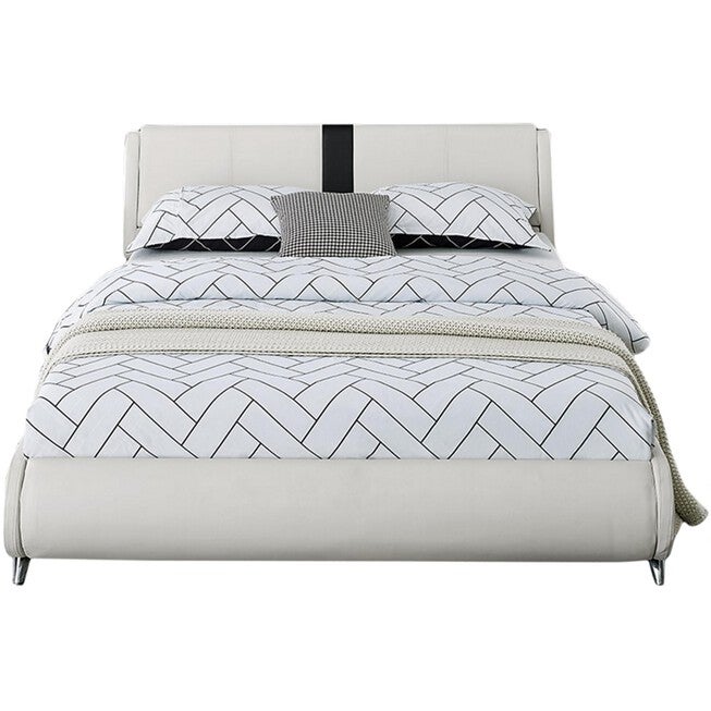 Carlton Platform Bed, Queen, White, WHITE, hi-res image number null
