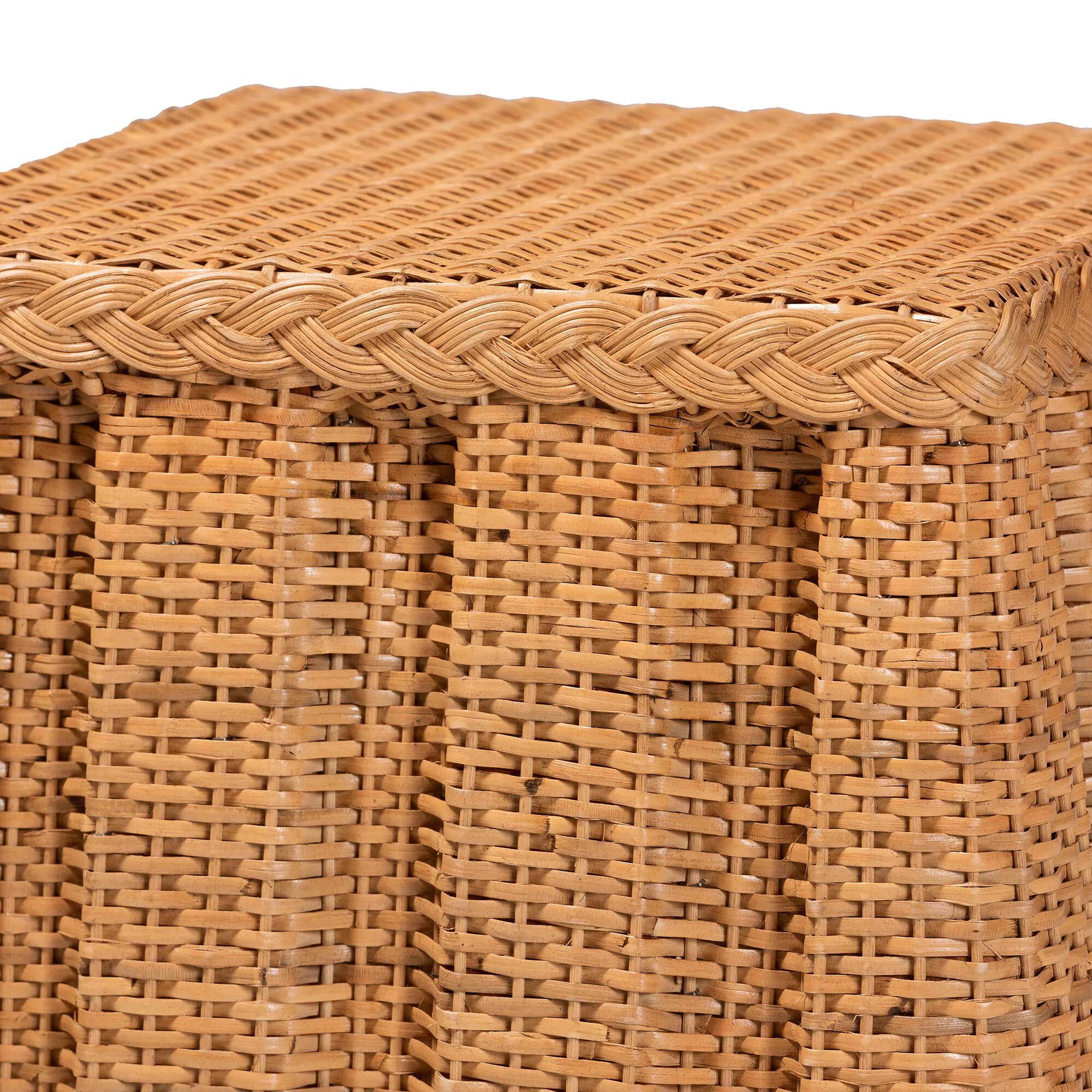 Andrea Natural Rattan End Table, HONEY, alternate image number 3