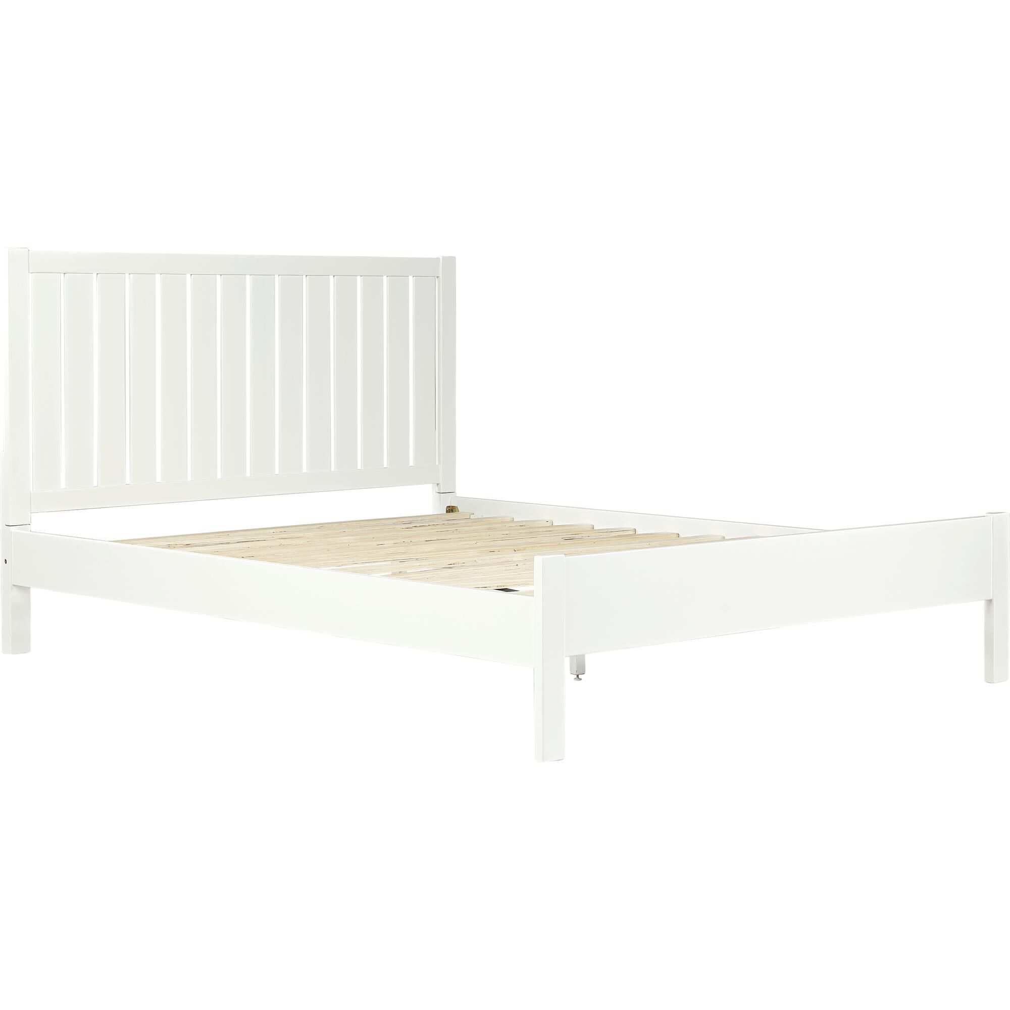 Graham Wooden Platform Bed in Black, Queen, WHITE, alternate image number 4