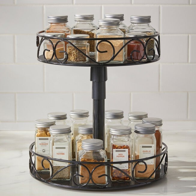 Scroll 2-Tier Lazy Susan, , on-hover image number 1