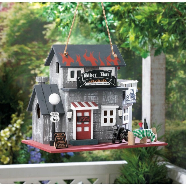 Route 66 Biker Bar Birdhouse, , on-hover image number 1