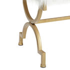 White Fur and Metal Contemporary Bench, 20x42x17, , alternate image number null