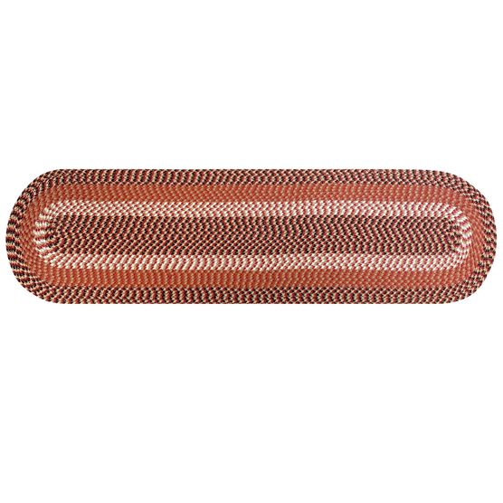 Alpine Braid Collection Reversible Indoor Area Rug, 24"" x 108"" Runner , BURGUNDY STRIPE, hi-res image number null
