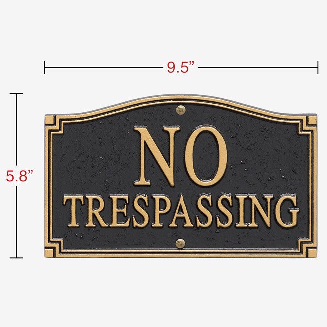 No Trespassing Statement Plaque, , alternate image number 2