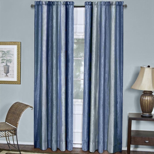 Ombre Window Curtain Panel, BLUE, hi-res image number 0