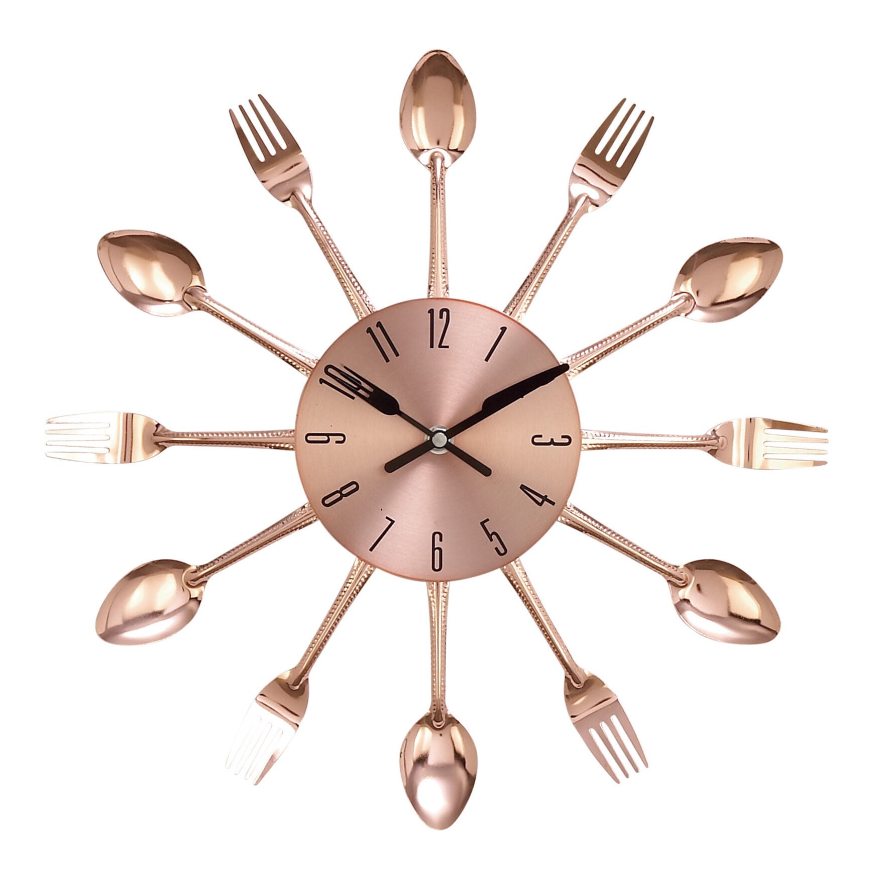 Copper Metal Eclectic Wall Clock, COPPER, hi-res image number 0