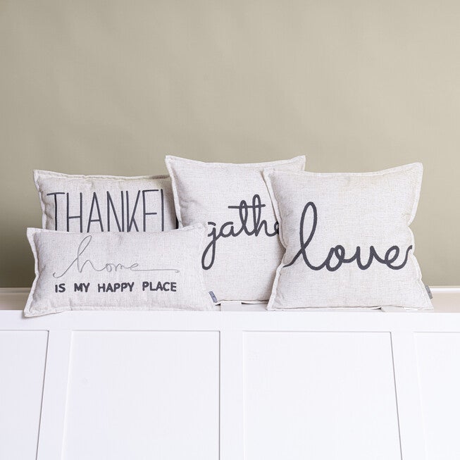 Waska Gather Sentiment Linen Blend Pillow, , alternate image number 2