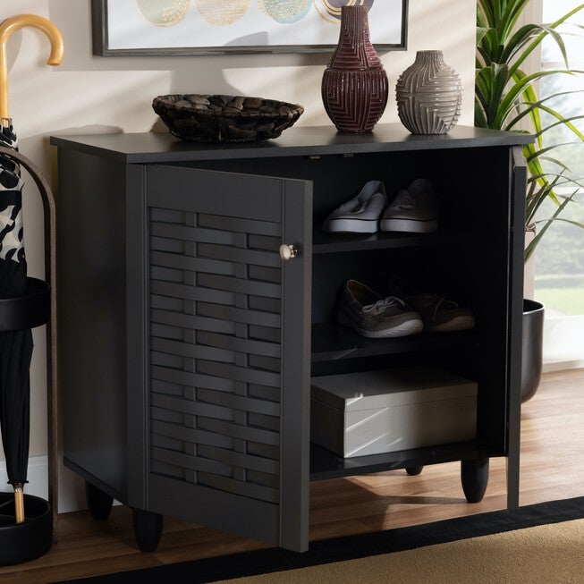 Winda 2-Door Wooden Entryway Shoe Storage Cabinet Furniture, , alternate image number 6