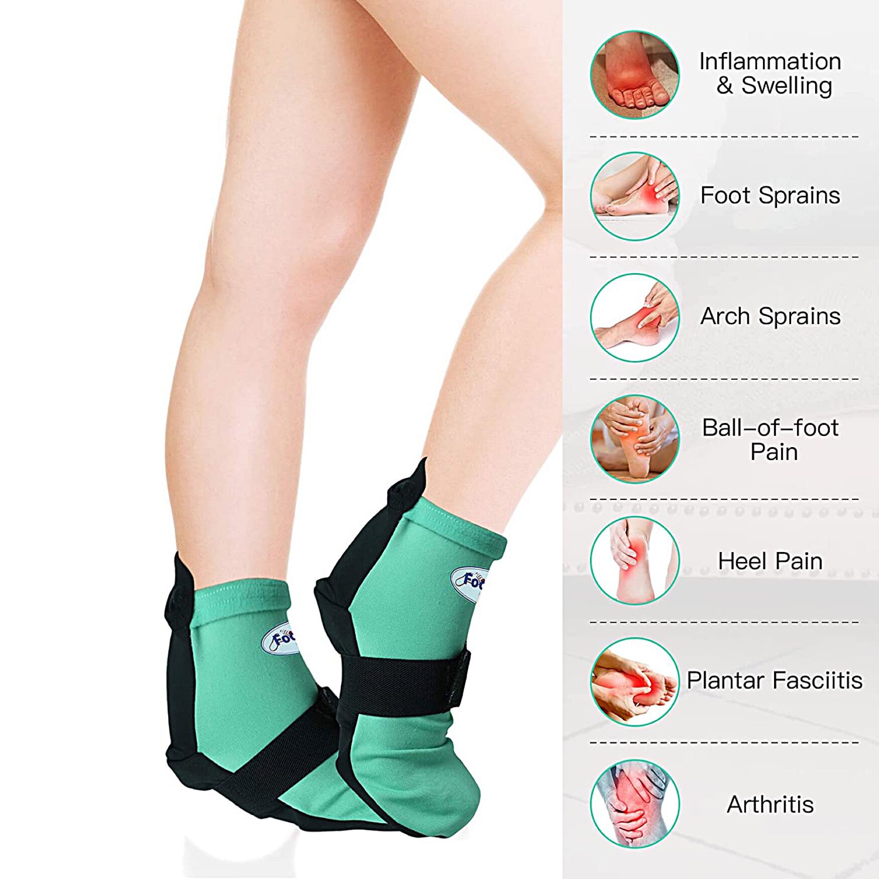 Hot And Cold Pain Relieving Gel Socks Wellness, , alternate image number 6