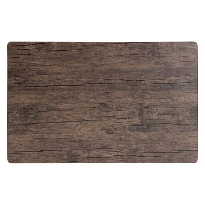 Dalair Industrial Rustic Brown Wood and Metal Dining Table, DARK BROWN, alternate image number 5