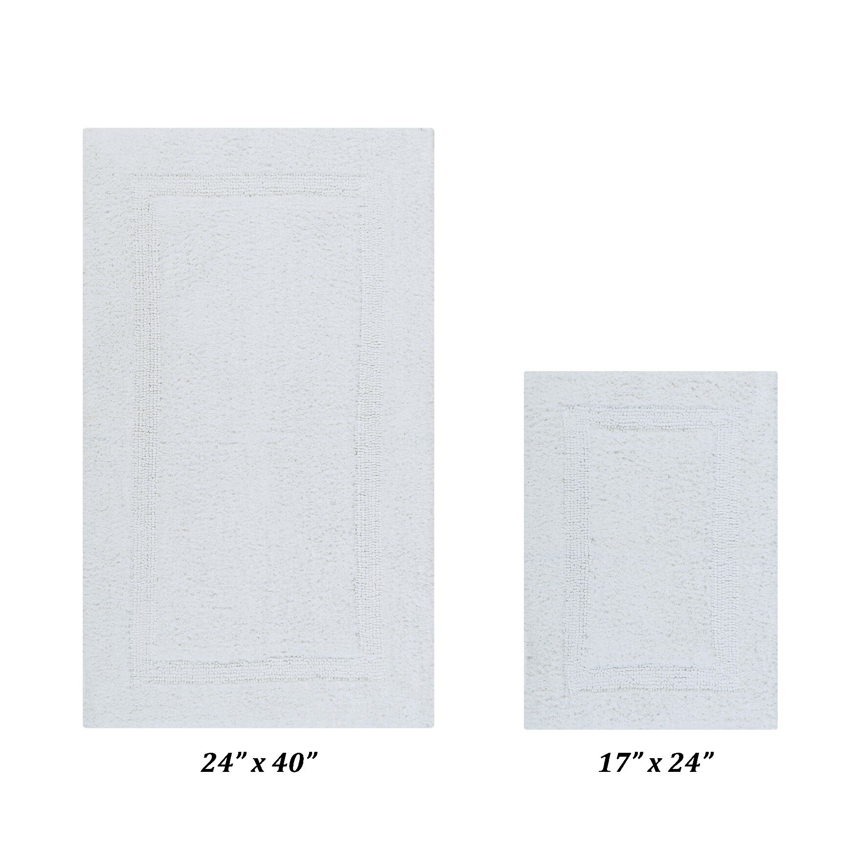 Lux Collectioni Rug 2 Piece Set (17 inches x 24 inches | 24 inches x 40 inches), WHITE, hi-res image number 0