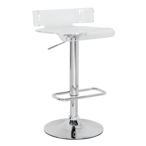 Swivel Adjustable Stool (1Pc), CLEAR CHROME, hi-res image number null