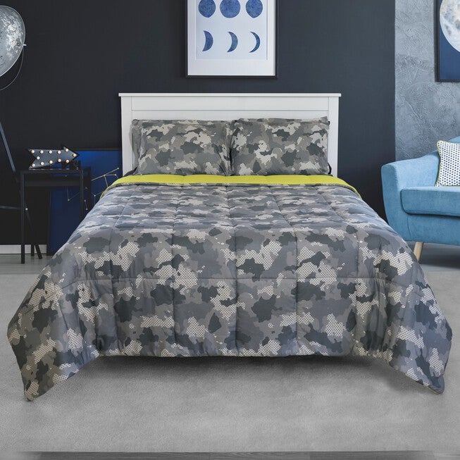 Pixel Camo Microfiber Comforter Set, , on-hover image number null
