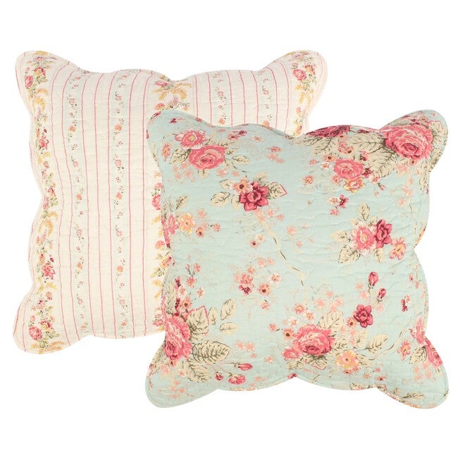 Antique Rose Quilt And Decorative Pillow Set, , alternate image number null