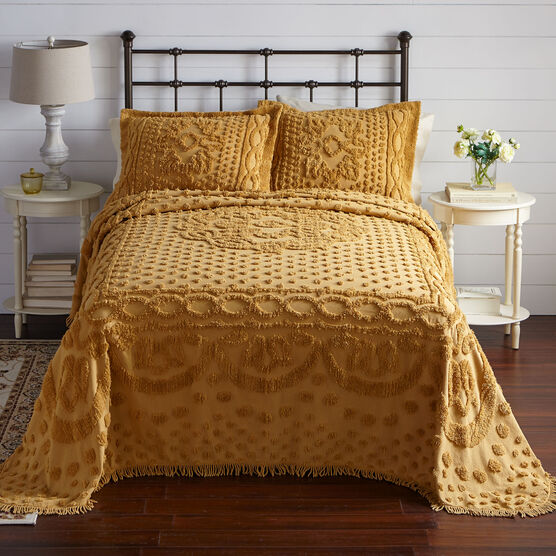 Georgia Chenille Bedspread, GOLD, hi-res image number null