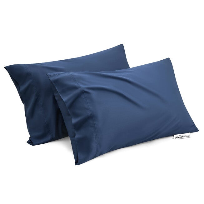 Doctor Pillow Royal Arcalass Pillowcase -Set of 2 Navy, BLUE, hi-res image number null