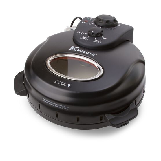 Euro Cuisine 12" Rotating Pizza Maker with Stone & Baking Pan, , alternate image number null