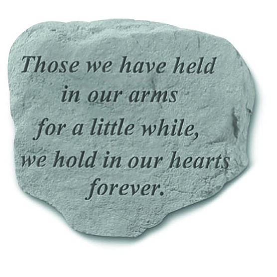 Those We Have Held In Our Arms Garden Memorial Accent Stone, GREY, hi-res image number null
