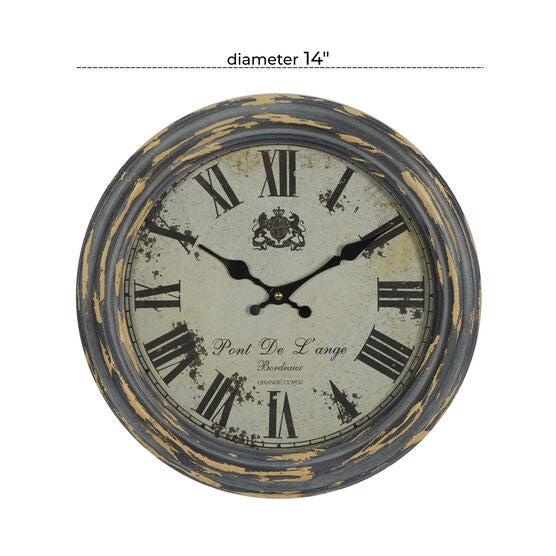 Black Metal Farmhouse Wall Clock, , alternate image number null