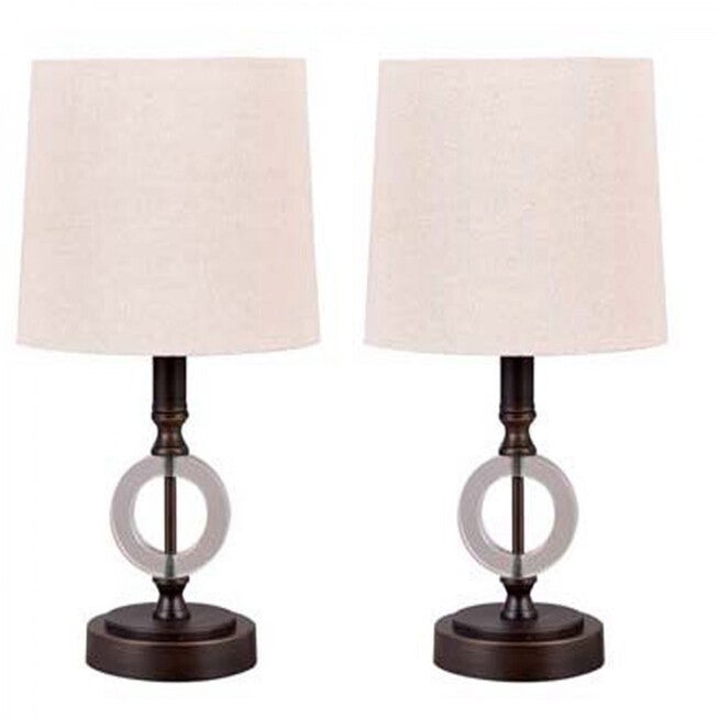 Oil Rubbed Bronze Metal 15 inches Table Lamp, Set 2, BRONZE, hi-res image number null