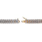 Yellow Gold Plated Round Genuine Diamond Tennis Bracelet (7/8 cttw) (IJ Color, I2-I3 Clarity), , on-hover image number null