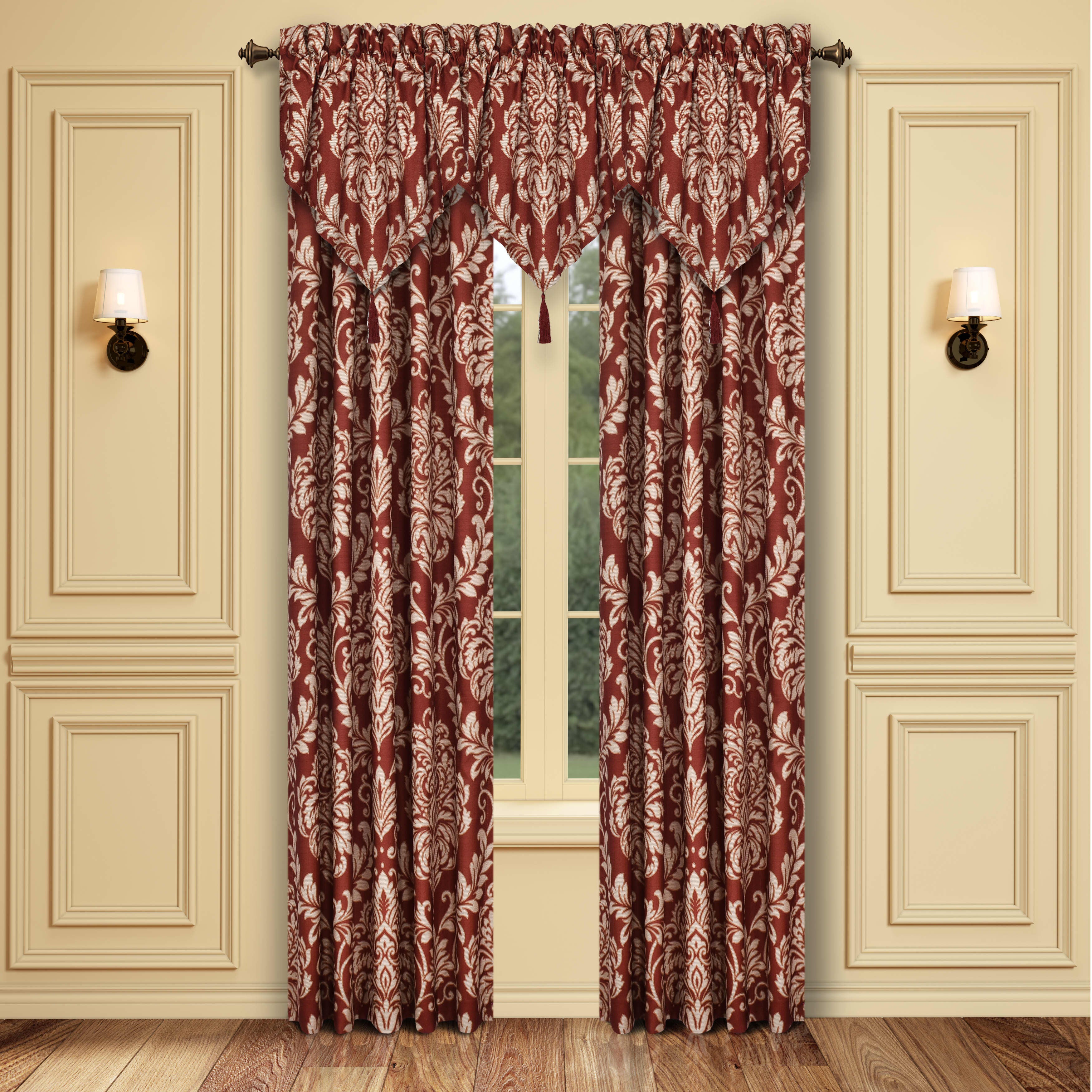 Lazia Window Ascot Valance, RED, alternate image number 2