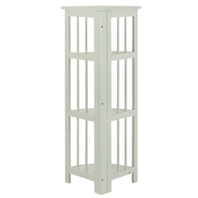 4-Shelf Corner Folding Bookcase-White, , alternate image number 3