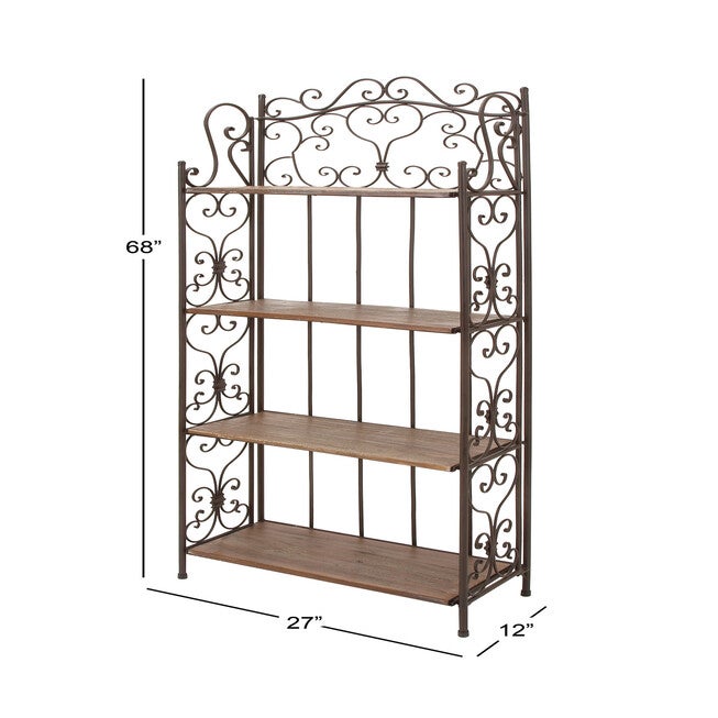 Brown Iron Farmhouse Baker'S Rack, , alternate image number null