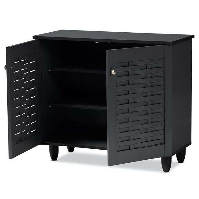 Winda 2-Door Wooden Entryway Shoe Storage Cabinet Furniture, , on-hover image number 1